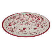 Beste Santa Cookie & Milk-ronde, rode tekst 1 Snijplank (Hoek)