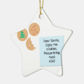 Beste Santa Cookies, alstublieft speelgoed mee Keramisch Ornament (Links)