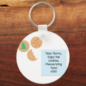 Beste Santa Cookies, alstublieft speelgoed mee Sleutelhanger (Voorkant)
