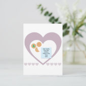 Beste Santa Cookies brengen speelgoed Paarse harte Feestdagenkaart (Staand voorkant)