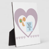 Beste Santa Cookies brengen speelgoed Paarse harte Fotoplaat (Zijkant)