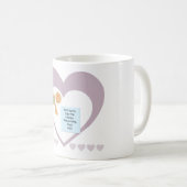 Beste Santa Cookies brengen speelgoed Paarse harte Koffiemok (Voorkant rechts)