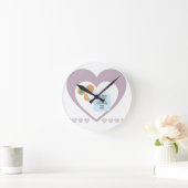 Beste Santa Cookies brengen speelgoed Paarse harte Ronde Klok (Huis)