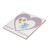 Beste Santa Cookies brengen speelgoed Paarse harte Tegeltje (Zijkant)