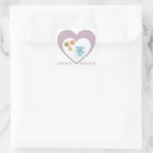 Beste Santa Cookies brengen speelgoed Paarse harte Vierkante Sticker (Tas)