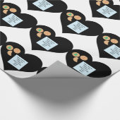 Beste Santa Cookies brengen speelgoed zwart hart m Cadeaupapier (Hoek)