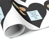 Beste Santa Cookies brengen speelgoed zwart hart m Cadeaupapier (Rol Hoek)