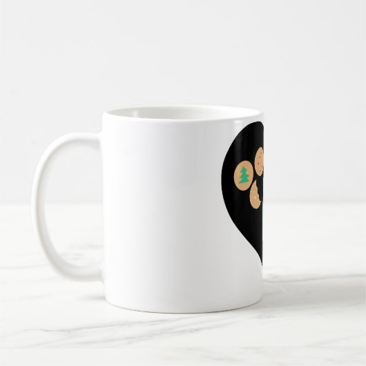 Beste Santa Cookies brengen speelgoed zwart hart m Koffiemok (Links)