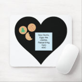 Beste Santa Cookies brengen speelgoed zwart hart m Muismat (Met muis)