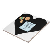 Beste Santa Cookies brengen speelgoed zwart hart m Tegeltje (Zijkant)