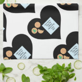 Beste Santa Cookies brengen speelgoed zwart hart m Theedoek (Gevouwen)