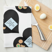 Beste Santa Cookies brengen speelgoed zwart hart m Theedoek (Quarter Fold)