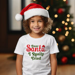 Beste Santa Custom Funny Christmas Family Group Ki T-shirt<br><div class="desc">Krijg je kleintjes in de feestelijke sfeer met ons "Dear Santa" Custom Funny Christmas Family Group Kind T-Shirt. Dit schattige en gepersonaliseerde shirt is de perfecte manier voor kinderen om hun kerstwensen met een vleugje humor te delen. Pas het shirt aan met uw familienaam en de naam van elk kind...</div>