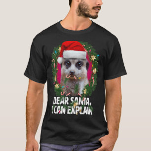 Beste Santa Cute Meerkat was stout met Kerstmis T-shirt