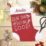 Beste Santa Define Goed Schattige Grappig Kleine Kerstsok<br><div class="desc">Lieve Kerstman Definieer Goede Schattigee Grappige Kleine Kerstmis Kous</div>