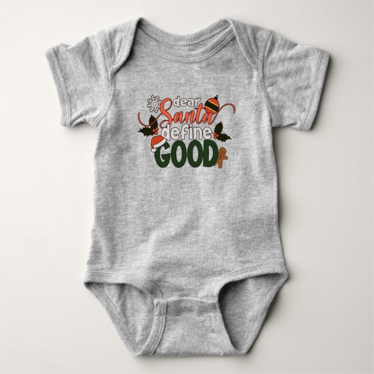 Beste Santa Define Goede Kerstmis | Baby Bodysuit (Voorkant)