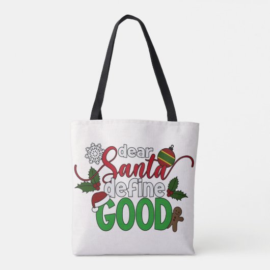 Beste Santa Define Goede Kerstmis | CANVAS TAS (Achterkant)
