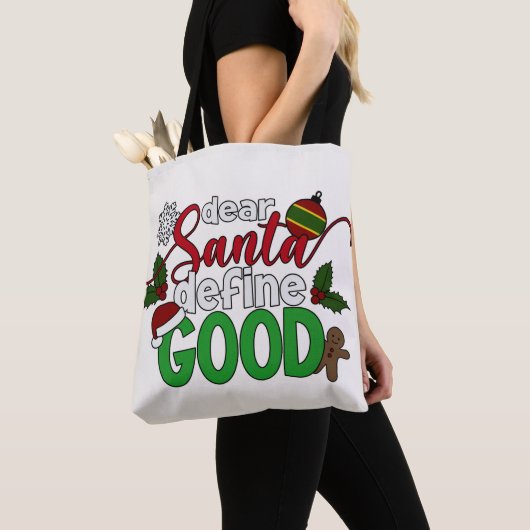 Beste Santa Define Goede Kerstmis | CANVAS TAS (Dichtbij)