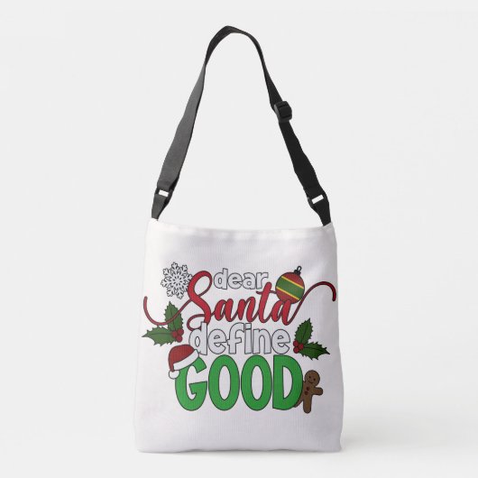 Beste Santa Define Goede Kerstmis | Crossbody Bag Crossbody Tas (Achterkant)
