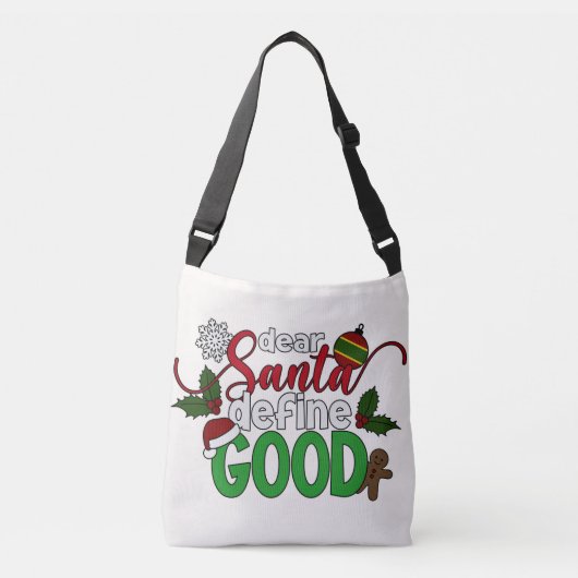 Beste Santa Define Goede Kerstmis | Crossbody Bag Crossbody Tas (Voorkant)
