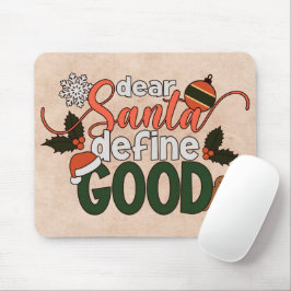 Beste Santa Define Goede Kerstmis | Mousepad Muismat