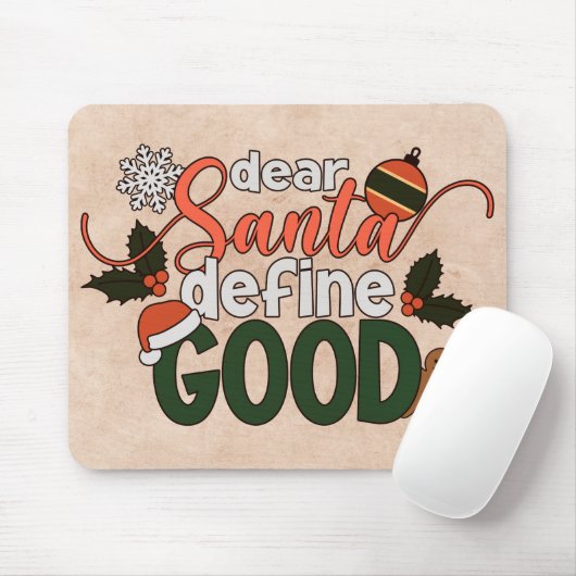 Beste Santa Define Goede Kerstmis | Mousepad Muismat (Met muis)