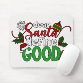 Beste Santa Define Goede Kerstmis | Mousepad Muismat