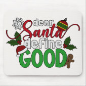 Beste Santa Define Goede Kerstmis | Mousepad Muismat (Voorkant)