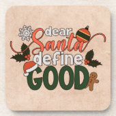 Beste Santa Define Goede Kerstmis | ONDERZETTER (Voorkant)