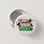 Beste Santa Define Goede Kerstmis | Pin-Button Ronde Button 3,2 Cm (Voorkant /achterkant)