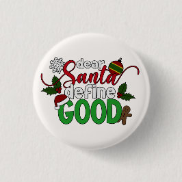 Beste Santa Define Goede Kerstmis | Pin-Button Ronde Button 3,2 Cm