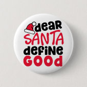 Beste Santa Define Goede Kerstmis Ronde Button 5,7 Cm (Voorkant)