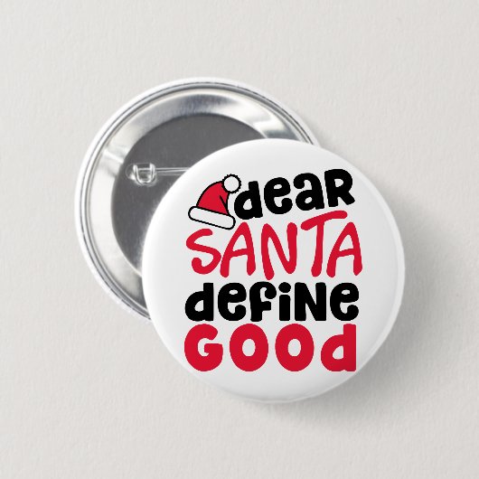 Beste Santa Define Goede Kerstmis Ronde Button 5,7 Cm (Voorkant /achterkant)