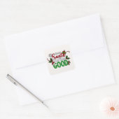 Beste Santa Define Goede Kerstmis | Stickerzegel Vierkante Sticker (Envelop)