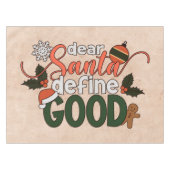 Beste Santa Define Goede Kerstmis | Tablecloth Tafelkleed (Voorkant (Horizontaal))