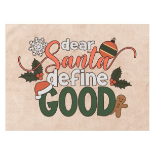 Beste Santa Define Goede Kerstmis Tablecloth Tafelkleed