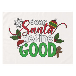 Beste Santa Define Goede Kerstmis Tablecloth Tafelkleed