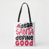 Beste Santa Define Goede Kerstmis Tote Bag (Voorkant)
