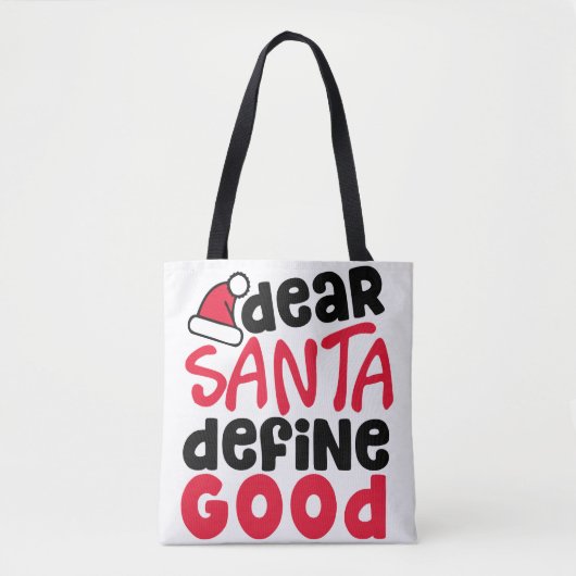 Beste Santa Define Goede Kerstmis Tote Bag (Voorkant)
