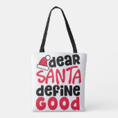 Beste Santa Define Goede Kerstmis Tote Bag (Achterkant)