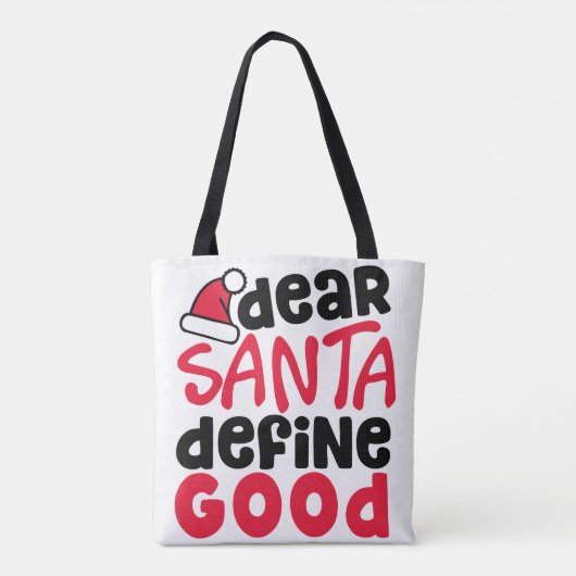 Beste Santa Define Goede Kerstmis Tote Bag (Achterkant)