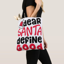 Beste Santa Define Goede Kerstmis Tote Bag