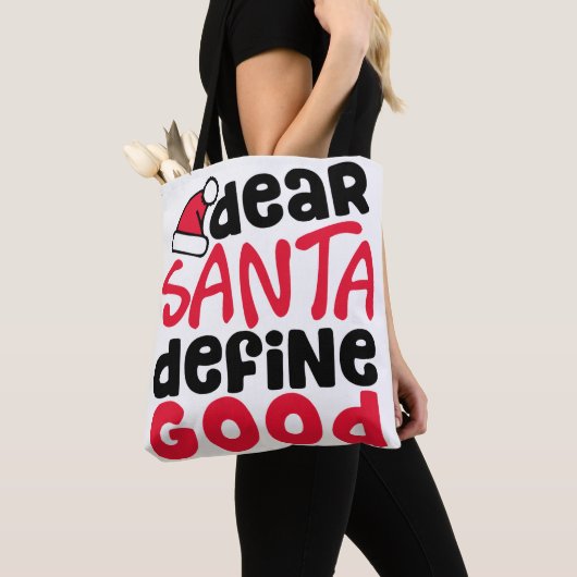 Beste Santa Define Goede Kerstmis Tote Bag (Dichtbij)
