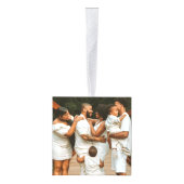 Beste Santa Define Good 3 Foto Cube Ornament (Rechts)