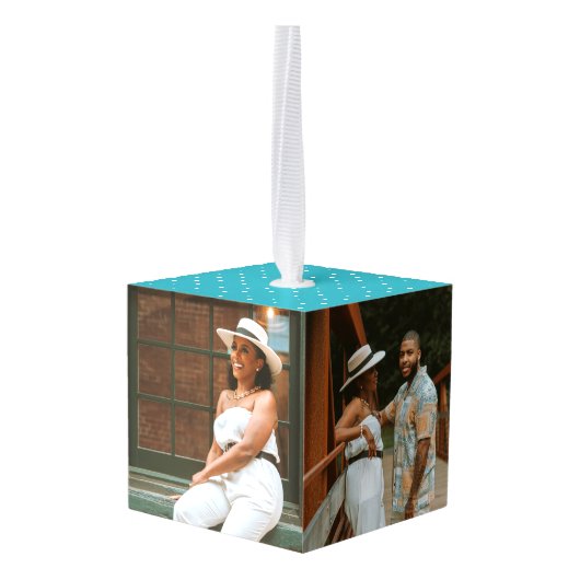 Beste Santa Define Good 3 Foto Cube Ornament (Achter hoekig)