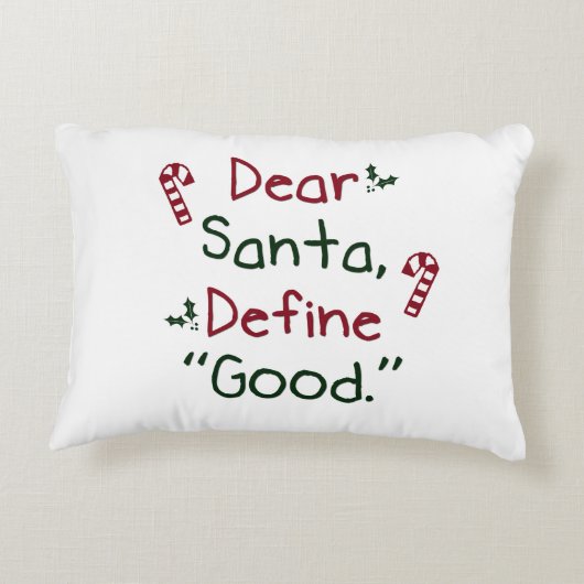 Beste Santa Define Good Accent Kussen (Achterkant)