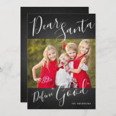 Beste Santa Define Good Fun Kerstfoto Feestdagenkaart (Voorkant / Achterkant)