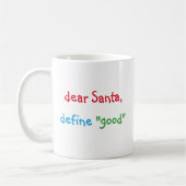 Beste Santa Define Good Funny Humor Hot Cacao Milk Koffiemok (Links)