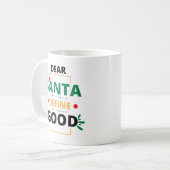 Beste Santa Define Good Funny-kerstcitaat Koffiemok (Voorkant links)