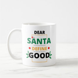 Beste Santa Define Good Funny-kerstcitaat Koffiemok